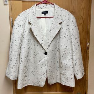Talbots White and Black blazer, 24w